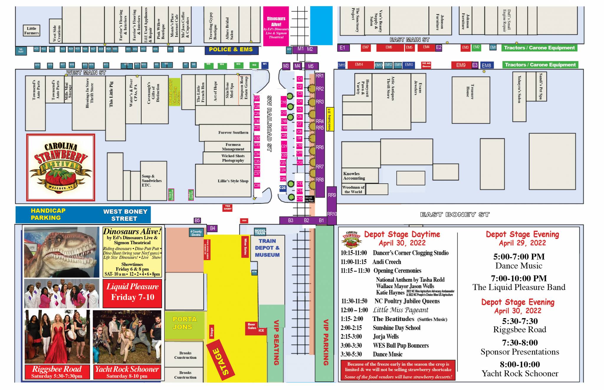 Festival Map Carolina Strawberry Festival