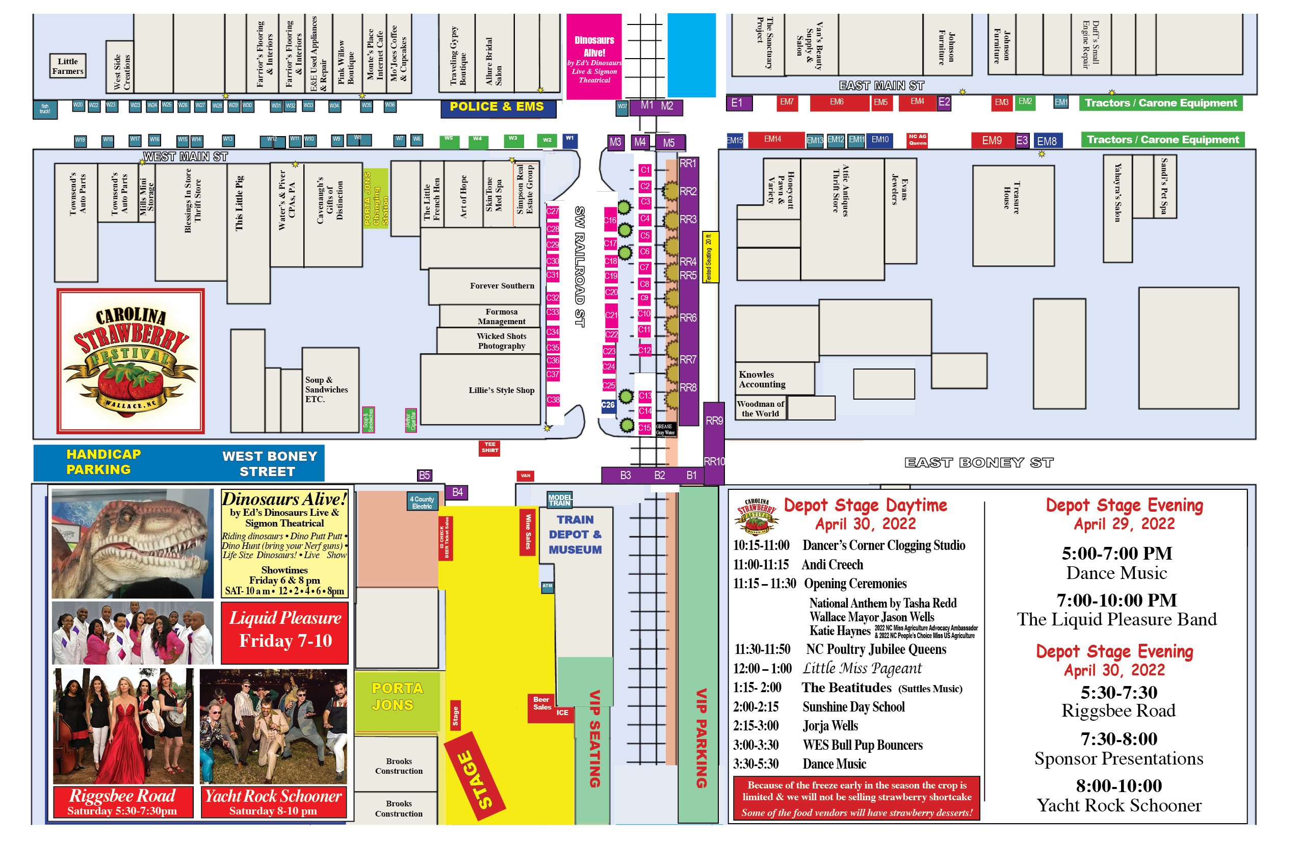 Festival Map Carolina Strawberry Festival